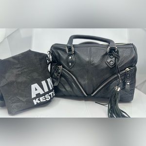 Aimee Kestenberg MotoLeather Black Handbag